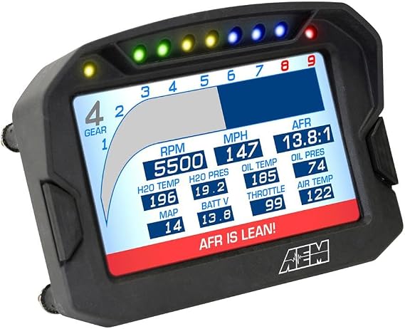 AEM 30-5601 CD-5L Carbon Logging Digital Dash Display (Non-GPS Enabled)