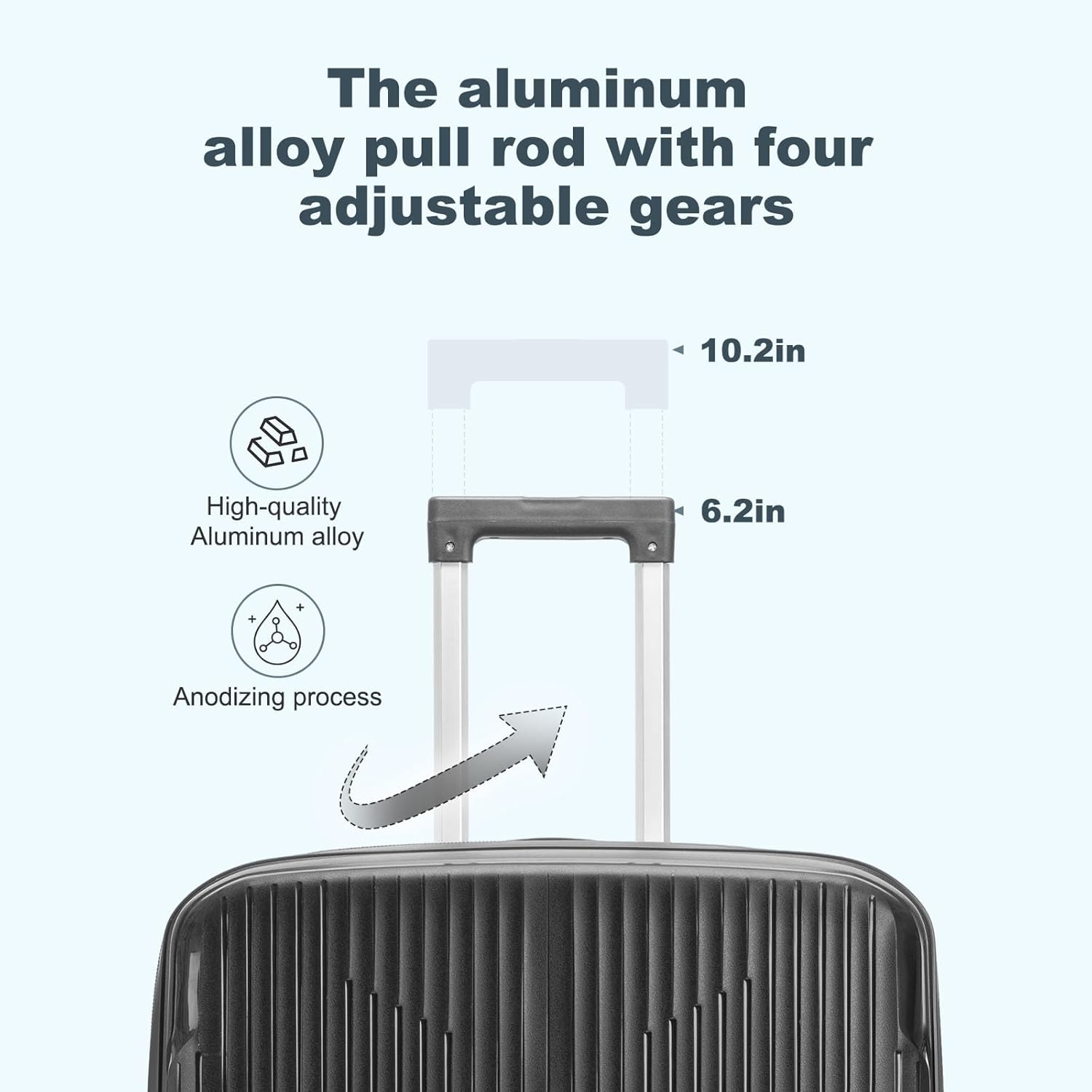 Nazhura Luggage Set, 3-Piece Hardside Suitcase Set, 20-inch Carry On, 24-inch, 28-inch Luggage - Image 3