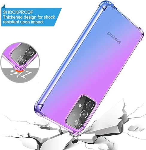 Miniatura 7 de Funda para Galaxy A52 5G, Samsung A52 transparente y bonita funda de teléfono degradada, delgada, antiarañazos, flexible, TPU a prueba de golpes,