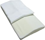 Oreiller de soutien Lombaire pour somnambule Oreil en mousse mémoire pour soulager la douleur au dos, Oreillon Triangle Bolster Oreillant Lit avec housse lavable (blanc)