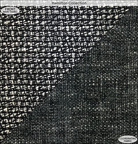Image of HiEnd Accents Hamilton 4 Piece Queen Black White Tweed Comforter Set