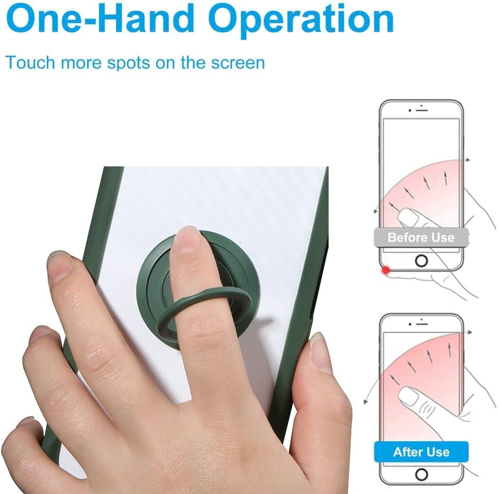 Miniatura 4 de Funda para Realme 7 compatible con Realme 7, carcasa de PC + cubierta de silicona suave anillo de metal 360, soporte magnético para automóvil CSKB-LV