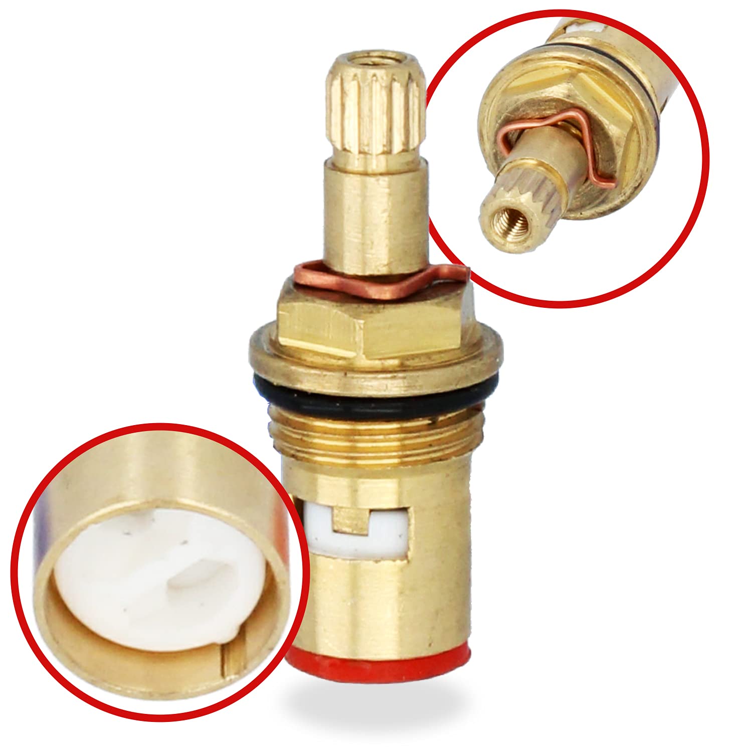 Manopole Rubinetto Whychstore - Set 2 Pezzi Cromate Rosse E Blu Per Cucina/Bagno - Foto 4