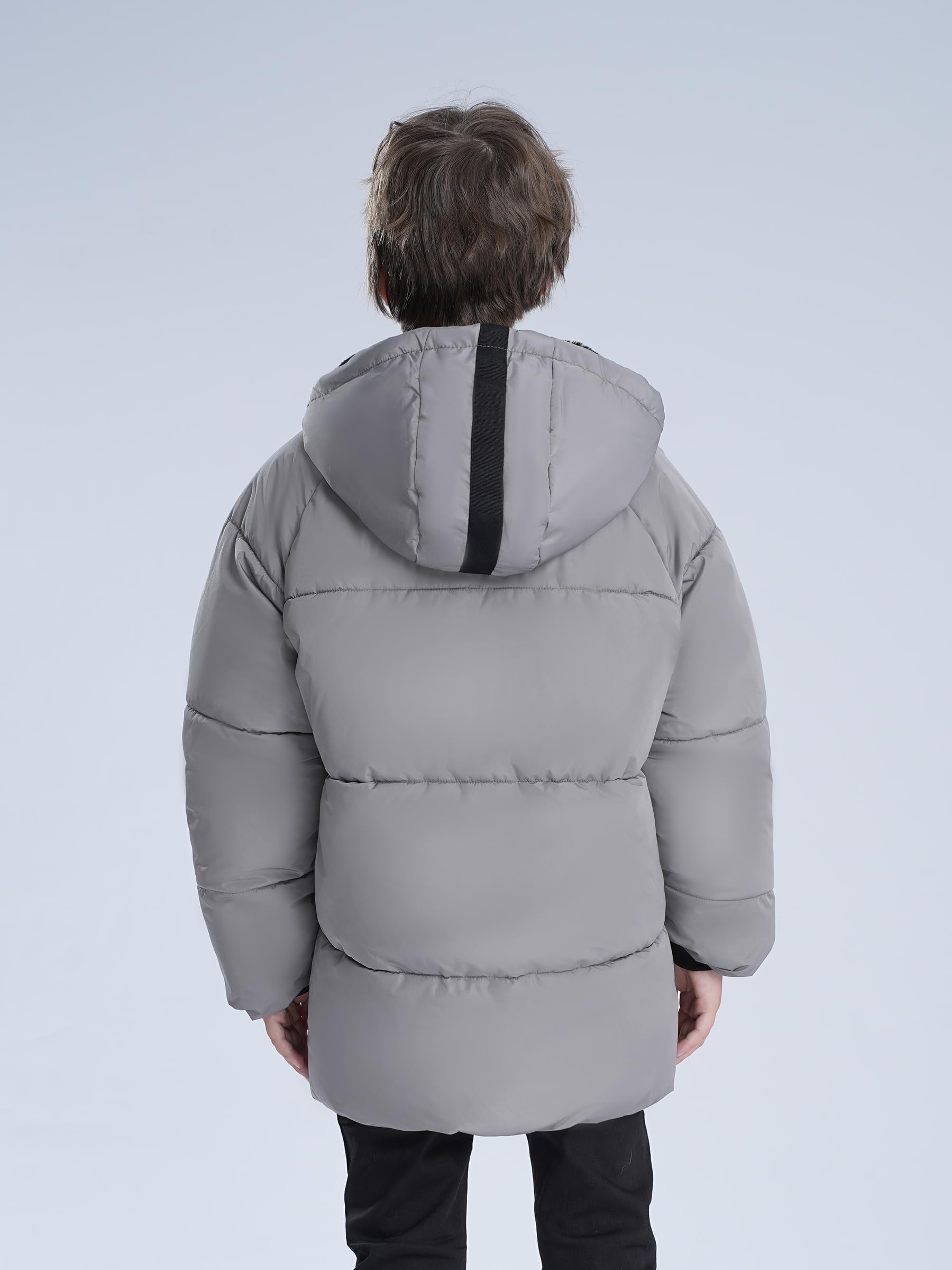 maoo garden Abrigo Niño Invierno Chaqueta Gruesa Impermeable Con Forro Polar Térmico Para Niños Mayores 128-152cm