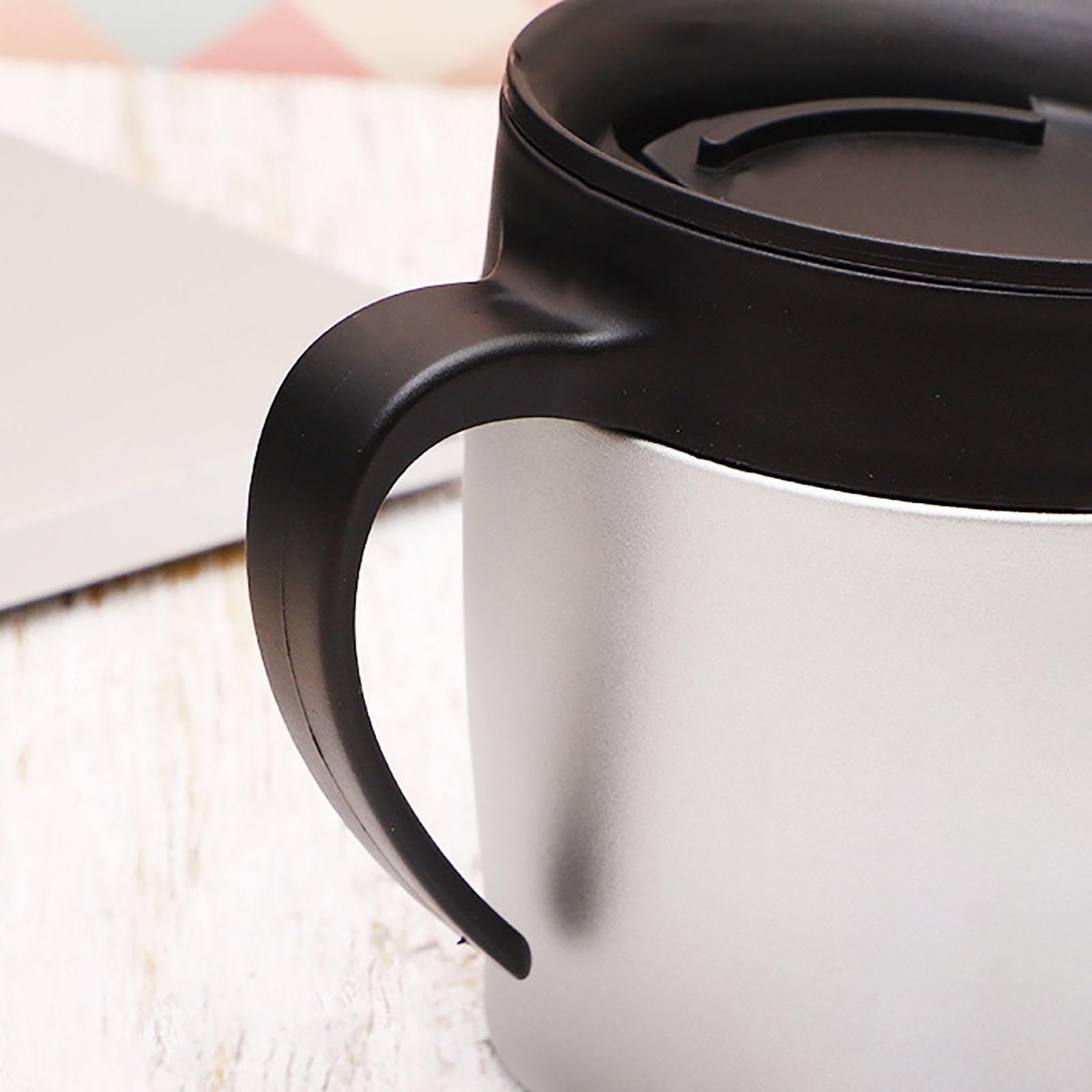 350 Ml Isolierter Kaffeebechergriff, Doppelwandiger Edelstahl-thermobecher Kalte Heiße Getränke, Pulverbeschichteter Campingbecher Büro Außenbereich,D