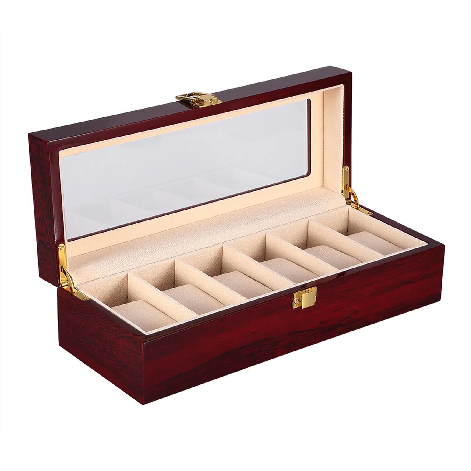Watch Display Storage Box Jewelry Collection Case Organiser Holder for Men Wooden