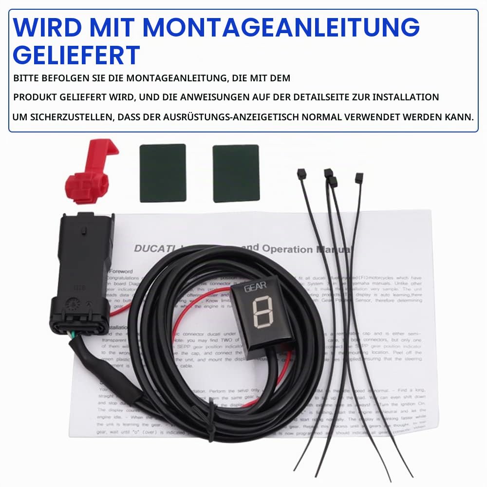 1–6 Geschwindigkeits LED Digital Ganganzeige wasserdicht für Ducati Cafe Racer Monster 696 795 796 797 821 1100 1200 1200 S R Scrambler Supersport Superbike Streetfighter Hyper motard