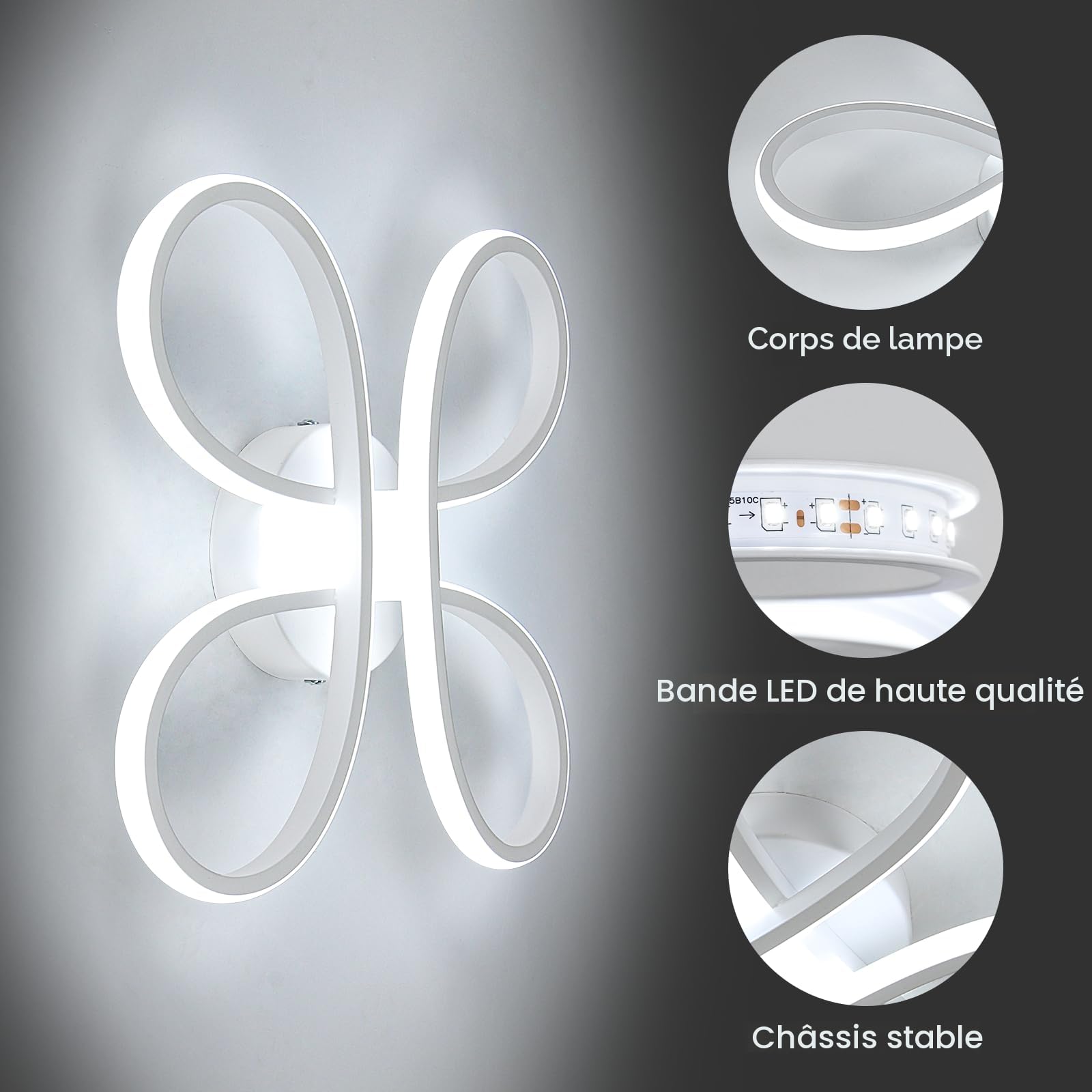 Comely Plafonnier LED Moderne, 30W 3400LM 30cm Lampe de Plafond, Luminaire Plafonnier LED pour Chambre salon, Salle à manger Cuisine, Lumière Blanche Froide 6500K, Blanc