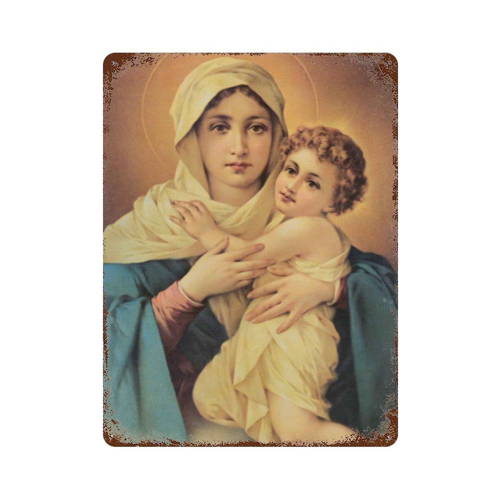 xiaoxiaoshen Our Lady of Schoenstatt Wall Decor Art Metal Tin Poster Modern Home Decor Art Home Bar Shop Decorations Vintage Sign 40x30cm