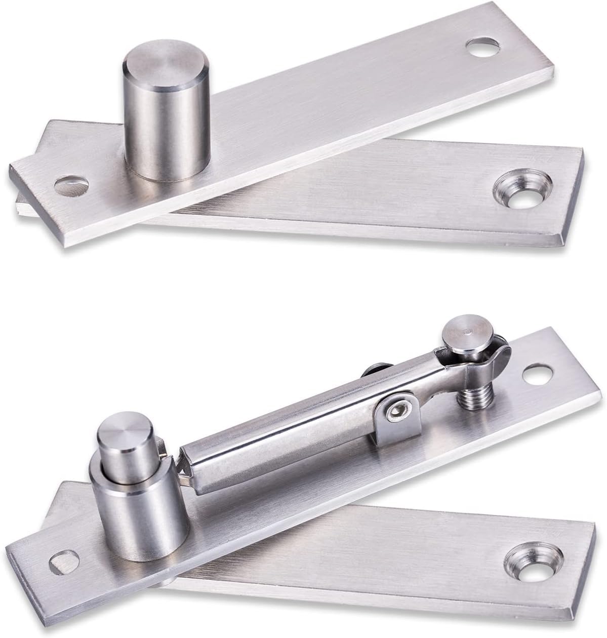 Photo 1 of Heavy Duty Pivot Hinge for Wood Door - HBL' Stainless Steel Hidden Door Hinge for Secret Door, with 360 Degree Rotation, Invisible Pivot Door Hardware for Bookshelf.