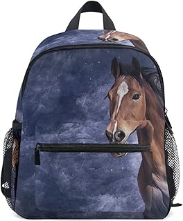 Zaino per bambini Borsa per scuola materna asilo vintage colore cavallo per bambine bambino