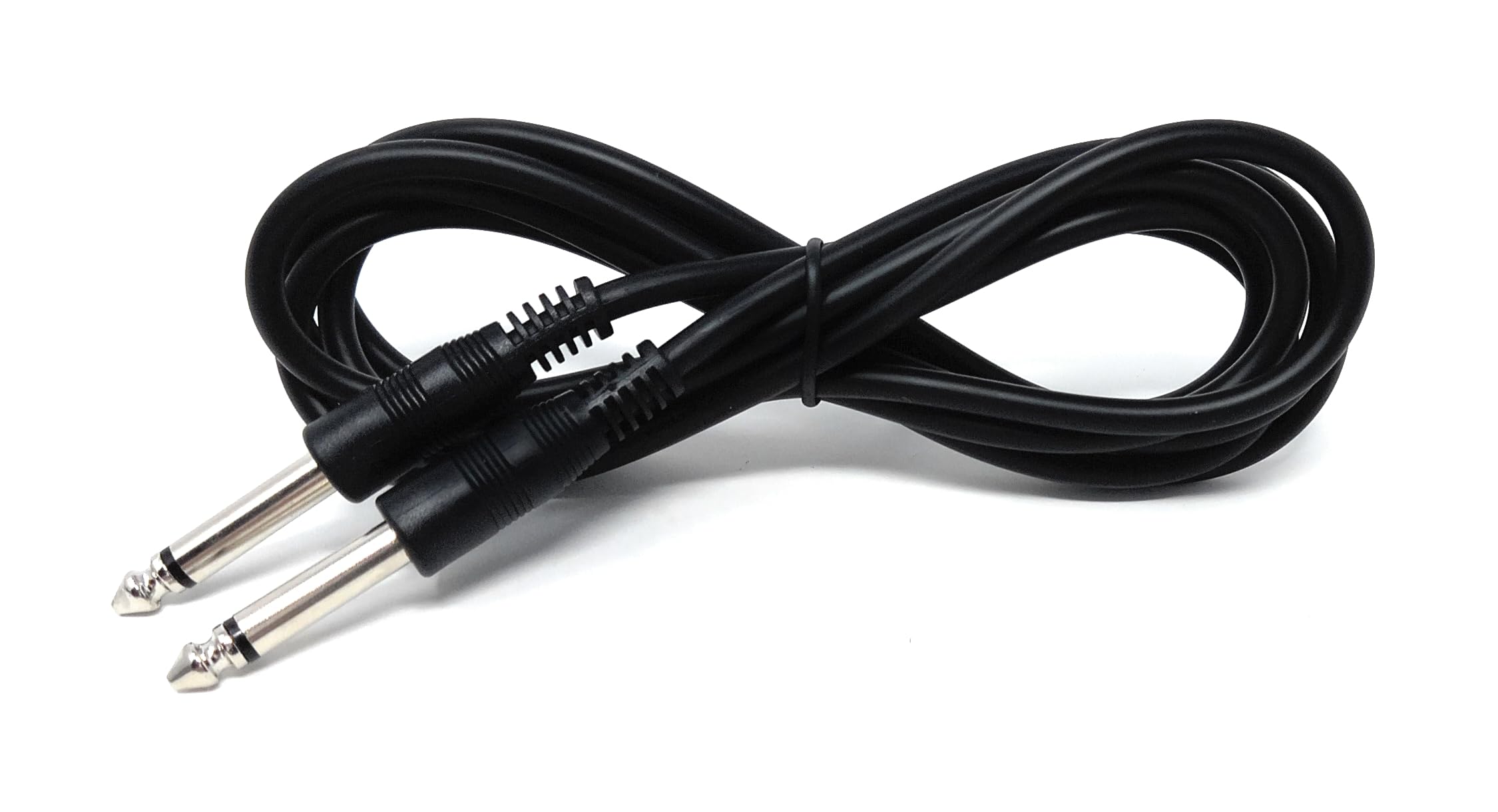 DRUT 2m 6.35mm 1/4" TS Mono Jack to Jack Plug Lead for Guitar Amplifiers, Music Instruments, Speakers