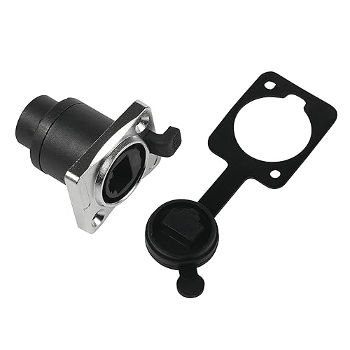 Miniatura 5 de ANMBEST Panel de montaje en panel RJ45 IP65 Panel de señal PCB impermeable Cat55e6 8P8C Conector de cable LAN Ethernet (5 conectores RJ45+5 piezas