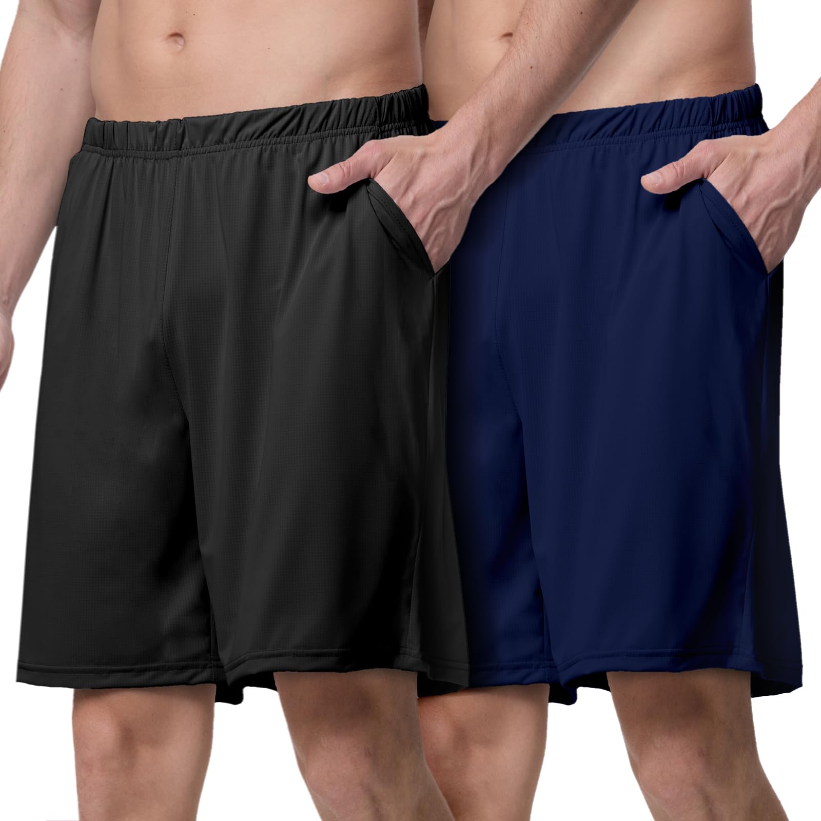 Mens Sleep Shorts Pajama 2 Pack Soft PJ Bottoms Breathable Mesh Lounge Casual Shorts PJ for Men with