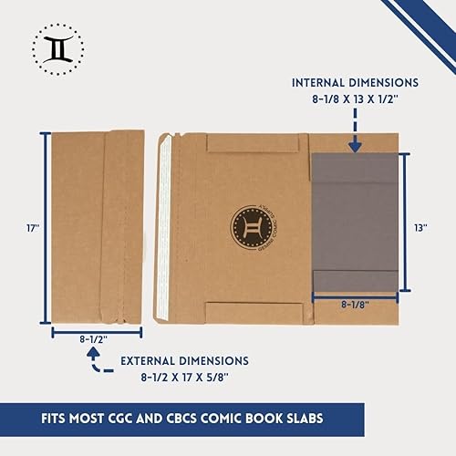 Miniatura 7 de Gemini - Sobres de cómics graduados  8.125 x 13.5 pulgadas  Paquete de 10  Envía una losa de cómic graduada CGC (o similar)  Envío de losa, envío de