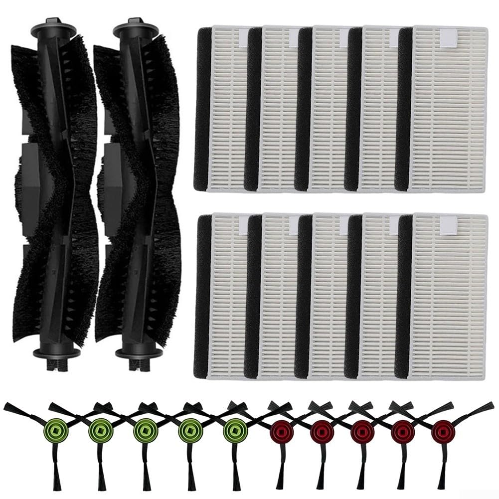 Replacement Parts Kit For Tikom L9000 For Lubluelu SG60 For SL60 SL60D SL61 For Honiture For Q6 SE For Laresar For L6 Nex Robot Vacuum Cleaner With Roller Brushes, Side Brushes And Filters