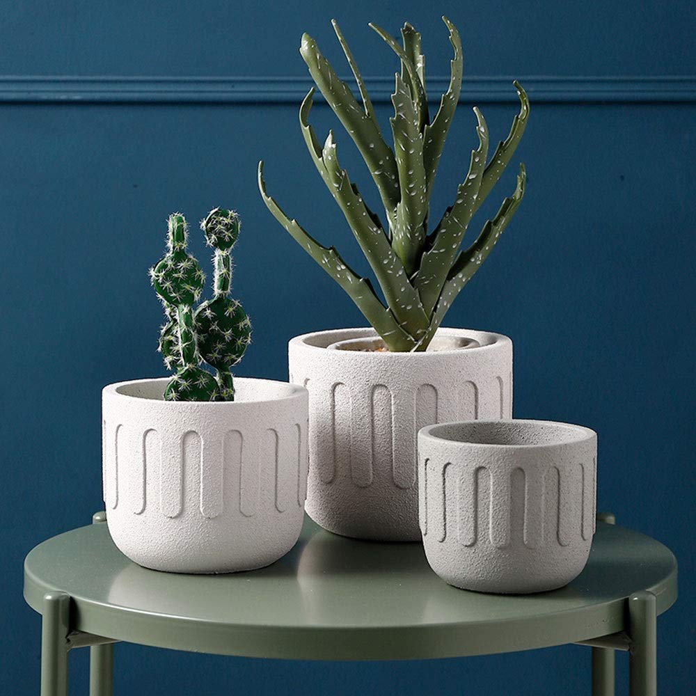 Vasi da Fiori in Marmo per Interni Pianta di Cactus Vaso di Cemento Fioriera Moderna alla Moda Vasi da Fiori in Cemento Facili da Abbinare per Il Contenitore della Decorazione della Cucina d