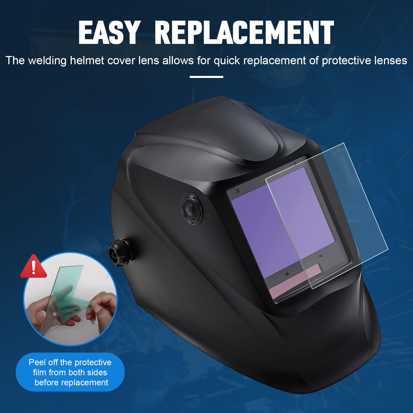 20 lentes de cubierta de casco de soldadura serie 3350 para Lincoln Electric Viking | Lente transparente de repuesto para capó interior y exterior del casco, 3.7 x 3.5 x 0.4 pulgadas, 4.5 x 5.34 x 0.4 pulgadas