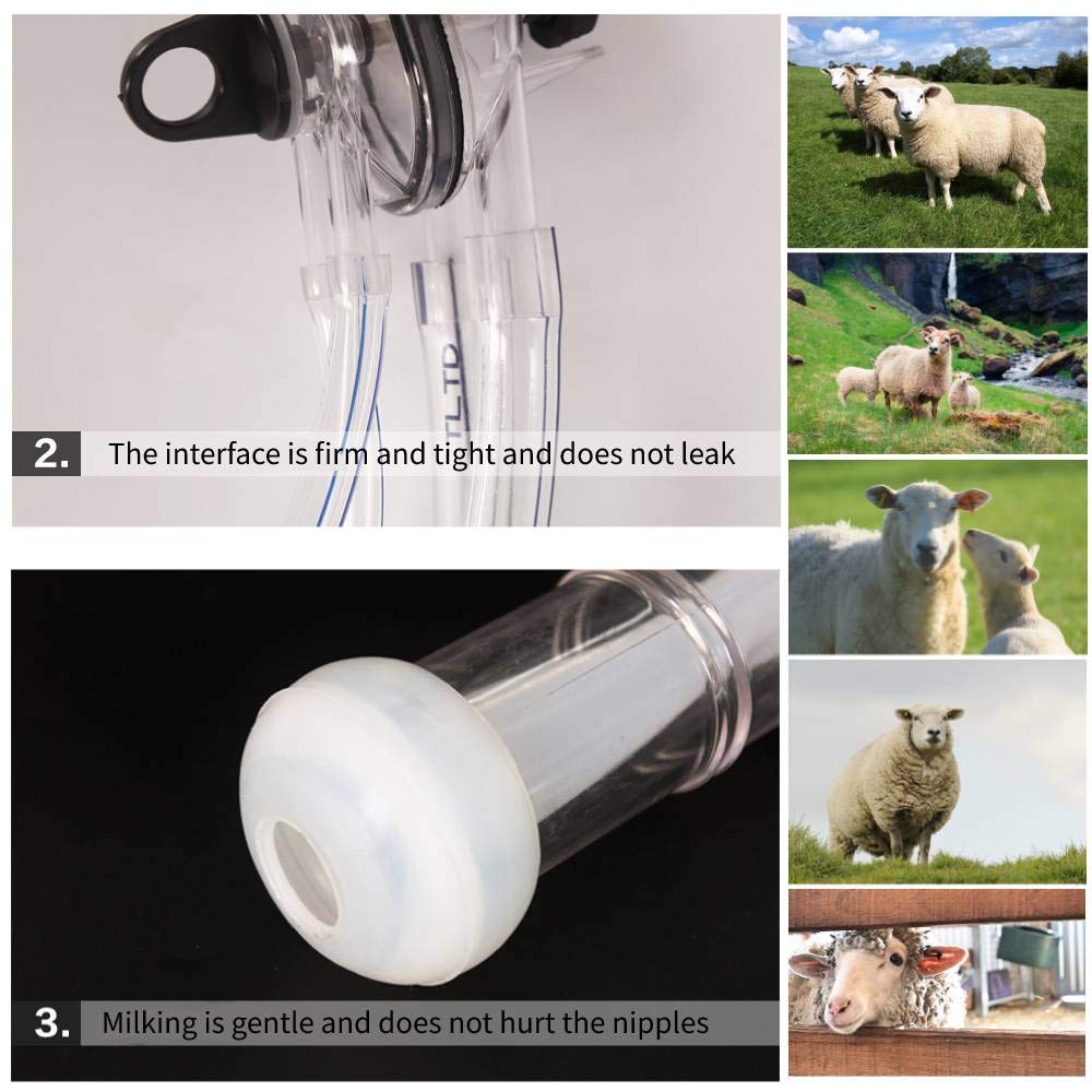 Jeffergarden 1 juego Máquina de ordeño de cabra Ordeñadoras Liners Unidad de ordeño de cabra Ganado Vaca Oveja Ordeñadora Accesorios