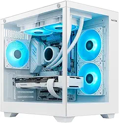 Gabinete Gamer Branco GB1791 4 fans RGB Micro-Atx Em vidro temperado