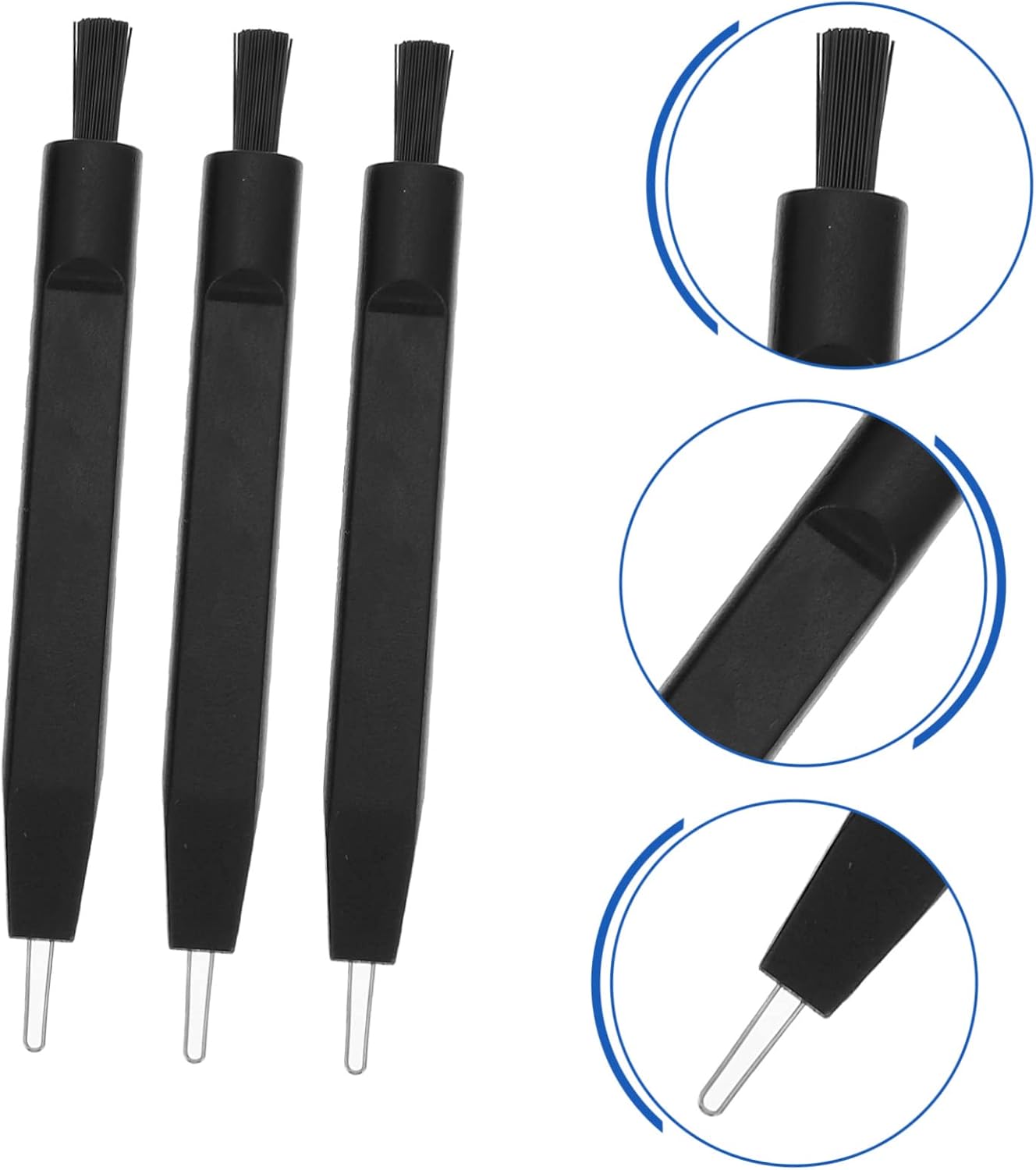 5pcs Hearing Aid Cleaning Kit Hook and Small Brushes Nylon Tools for Hearing Amplifier Maintenance Suitable for Home and Travel Use