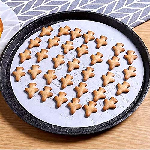 500 Fogli Carta da Forno Hamburger, 11,5cm Antiaderenti Carta Pergamena Rotonda per Friggitrice Ad Aria, Steamer Carta Dim Sum, Bambù Carta Vapore per Cottura Cestello Cucinare Forno Barbecue (11,5cm