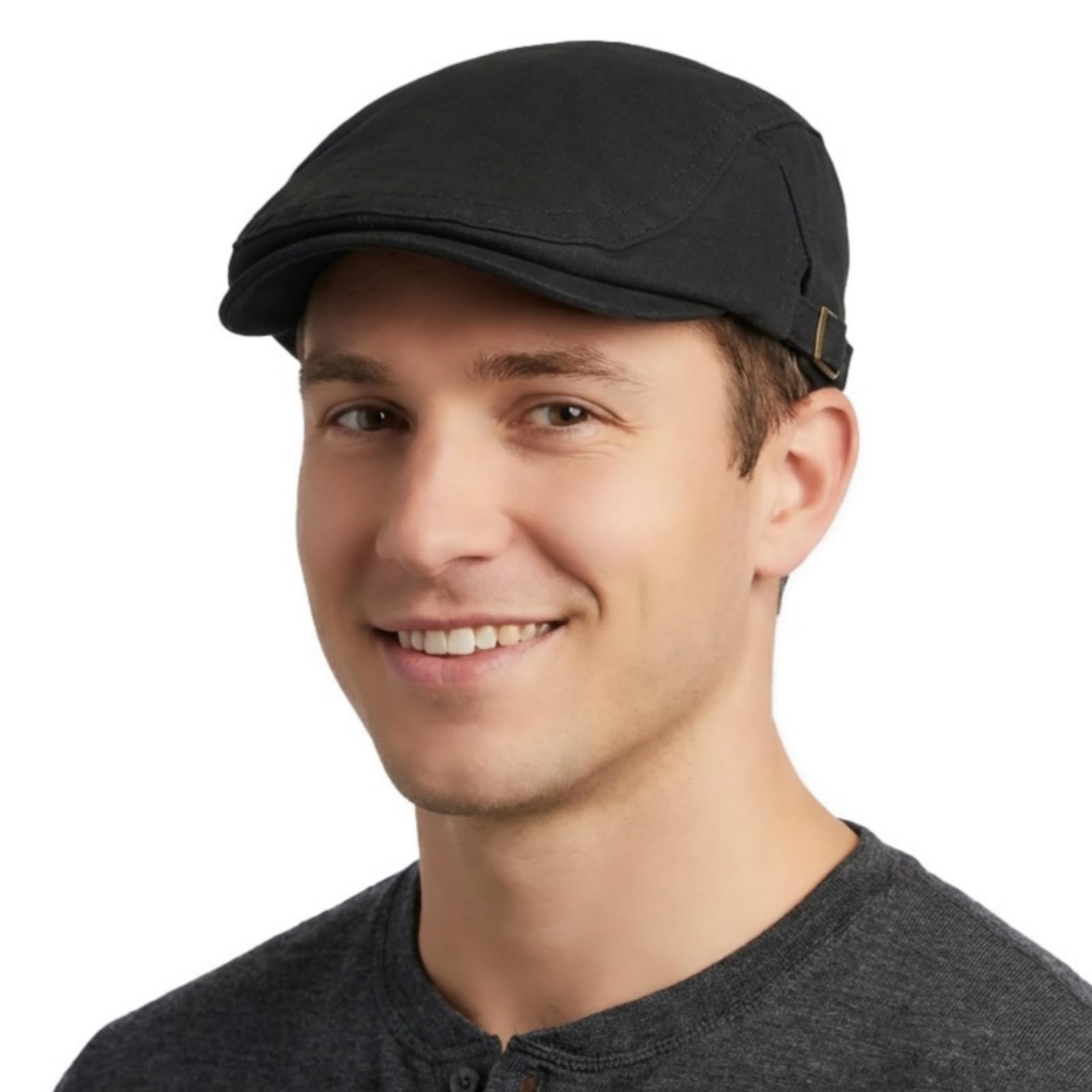 HIQIU Schiebermütze Herren Damen- Verstellbare Britischer Retro-Stil Flatcap Herren Barett Efeu Hut Newsboy Cap Schirmmütze