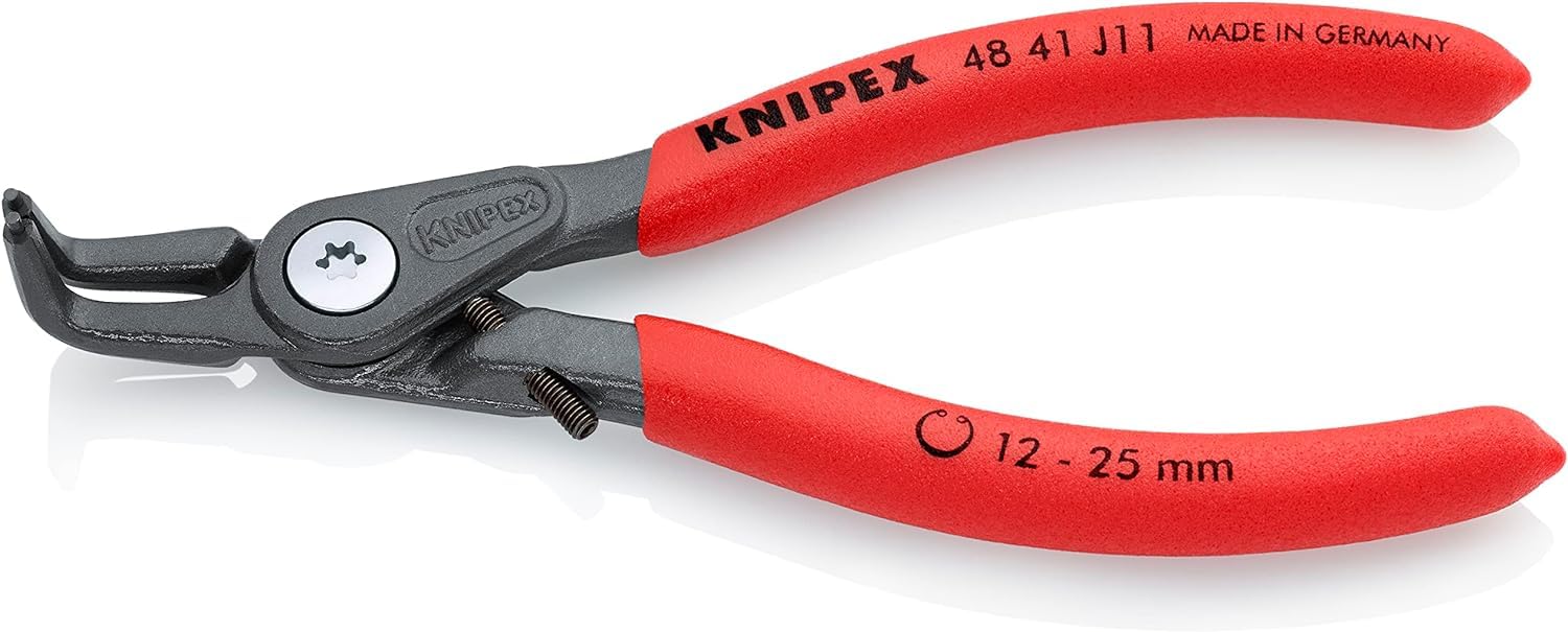 KNIPEX Pinza di precisione per anelli di sicurezza per anelli di, 48 41 J11 | sicurezza interni a fori rivestiti in resina