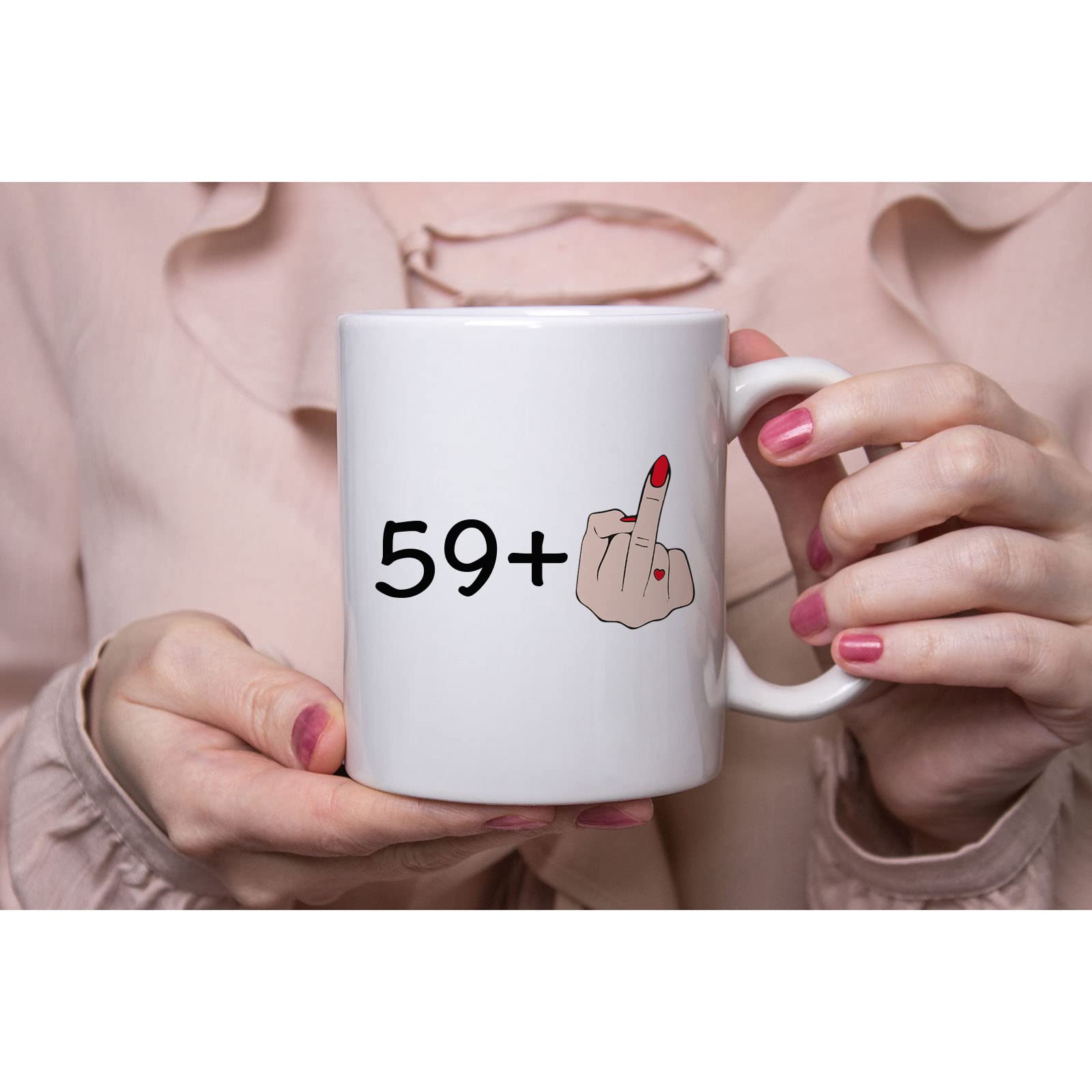 Bellatio Decorations Verjaardag cadeau mok - 60 jaar - blauw - 300 ml