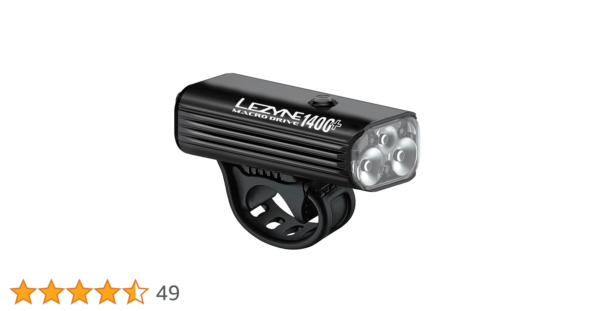 LEZYNE luce macro drive 1400+ anteriore nero satinato