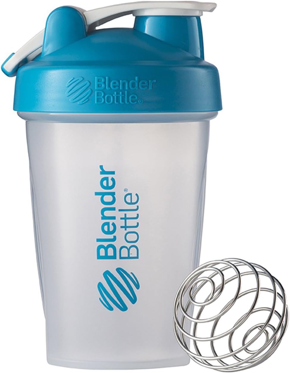 BlenderBottle Classic Loop Top (Discontinued Style), 20-Ounce, Clear/Aqua