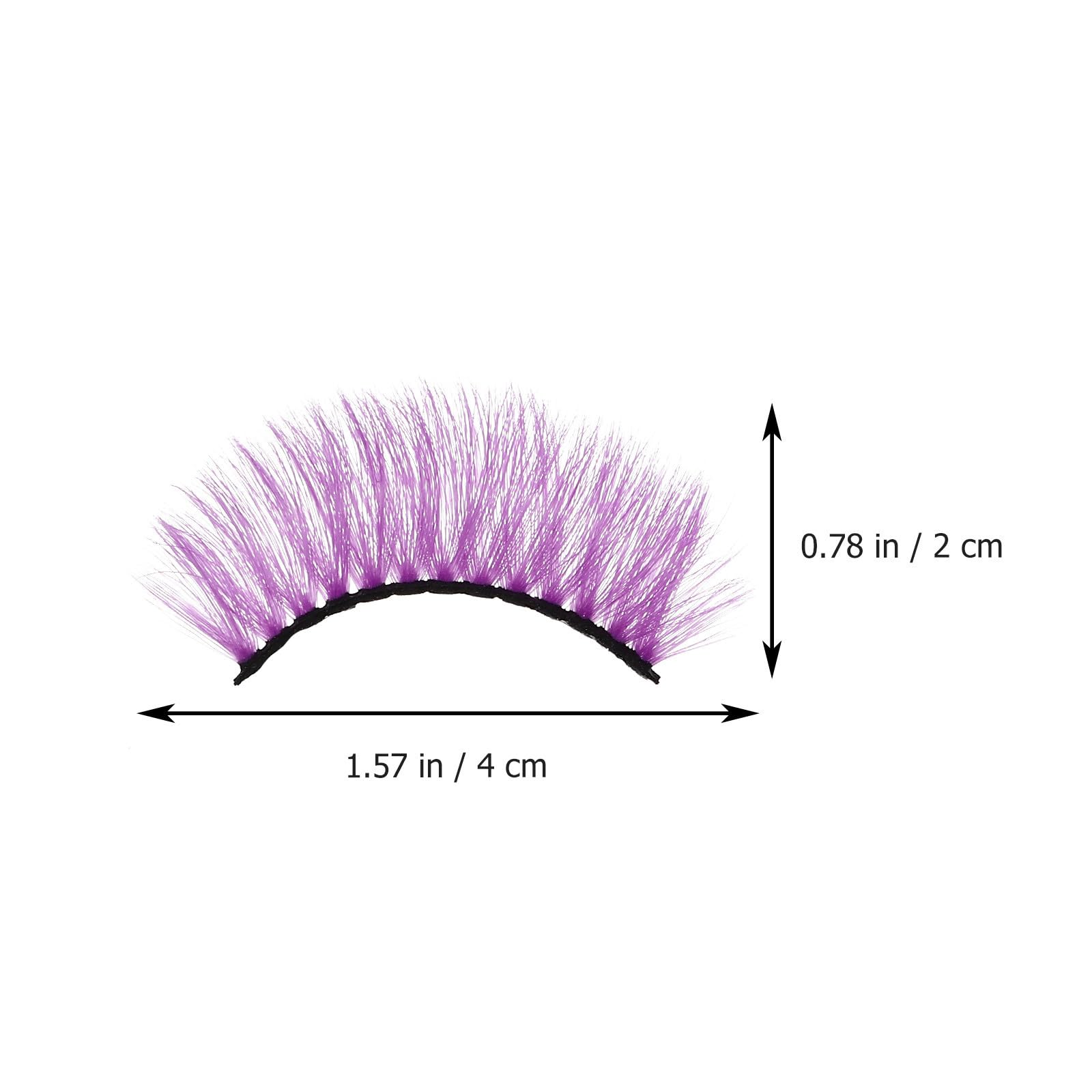 Abaodam 35 Paia Ciglia Finte Colorate 3d Morbide in Materiale Simulato per Halloween e Uso Quotidiano Durante Giorno, Lashes Performance per Servizio Fotografico