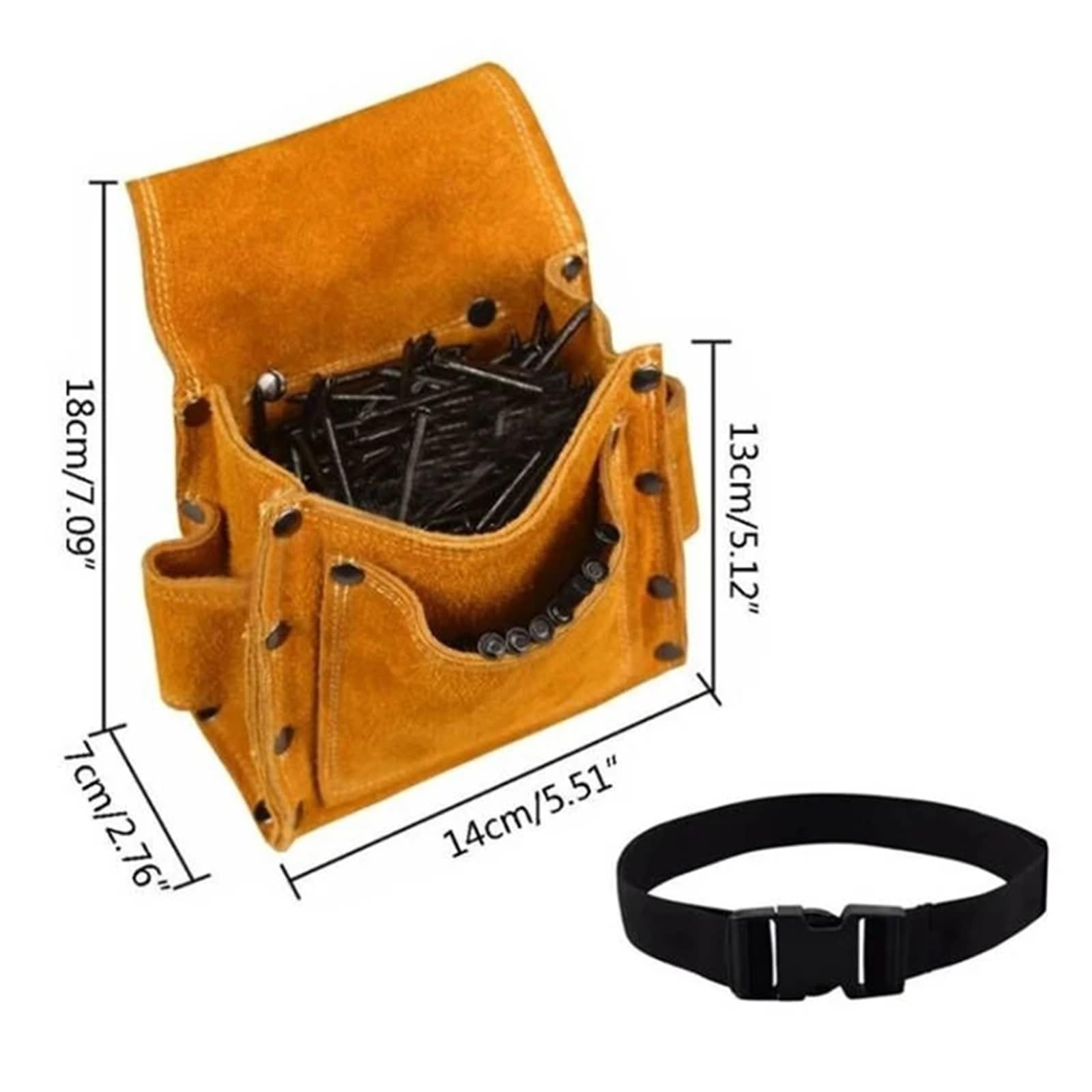 Pochettes pour Ceinture à Outils, Sac de Taille Portable for perceuse électrique, Sac de Rangement for vis, Clous, pièces métalliques, Sacs de Rangement for Outils de Voyage de pêche avec Ceinture