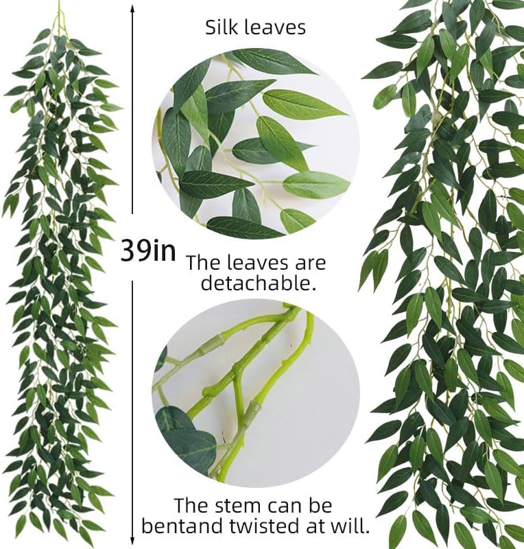 Italian Ruscus Artificial Vine Garland - 39" Green Decor