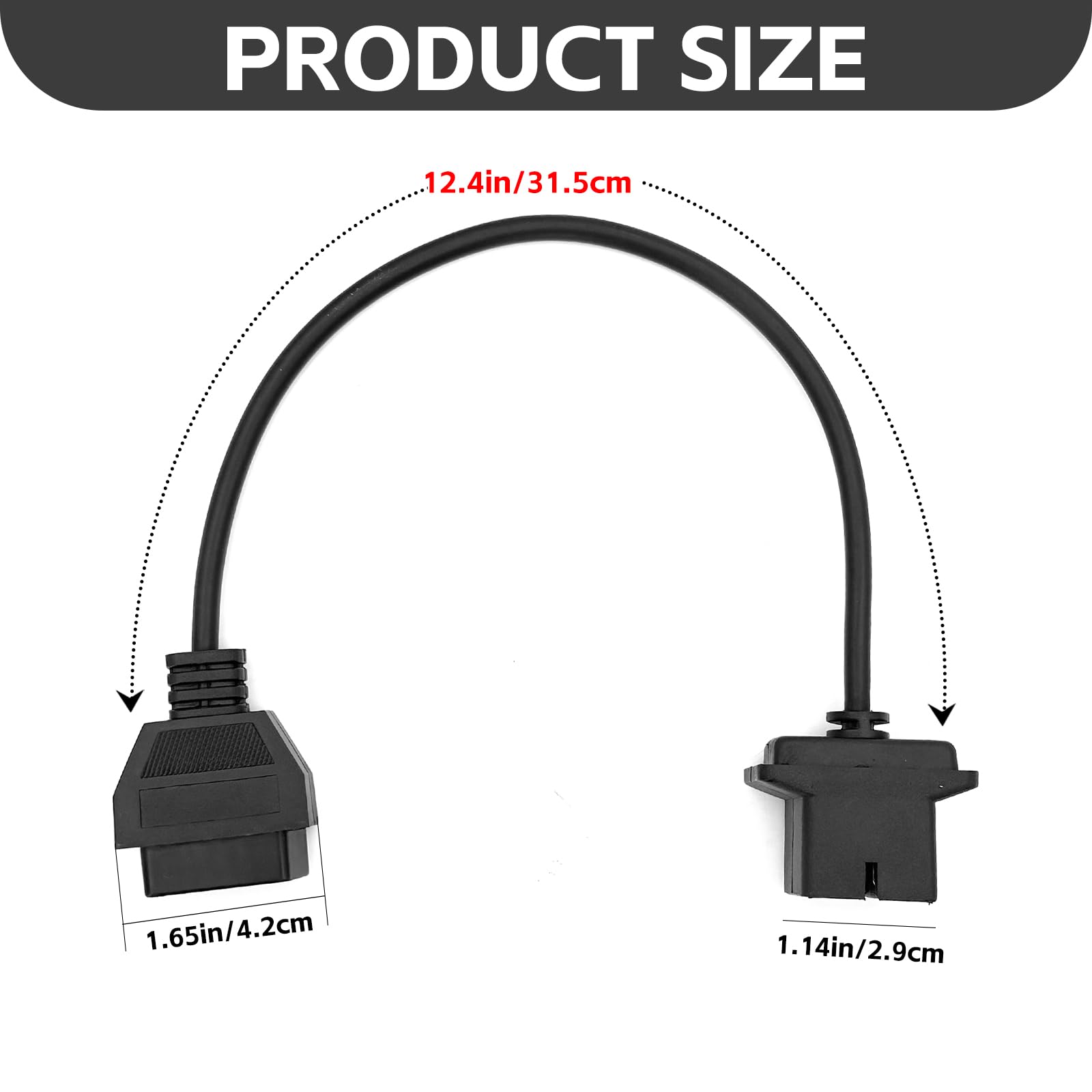 Adapter passend für OBD1 auf OBD2 6pin auf 16pin Diagnose-Scanner Konverter Adapter Fahrzeug 6-poliger Anschluss kompatibel mit Je-ep, Chrysler, Dodge