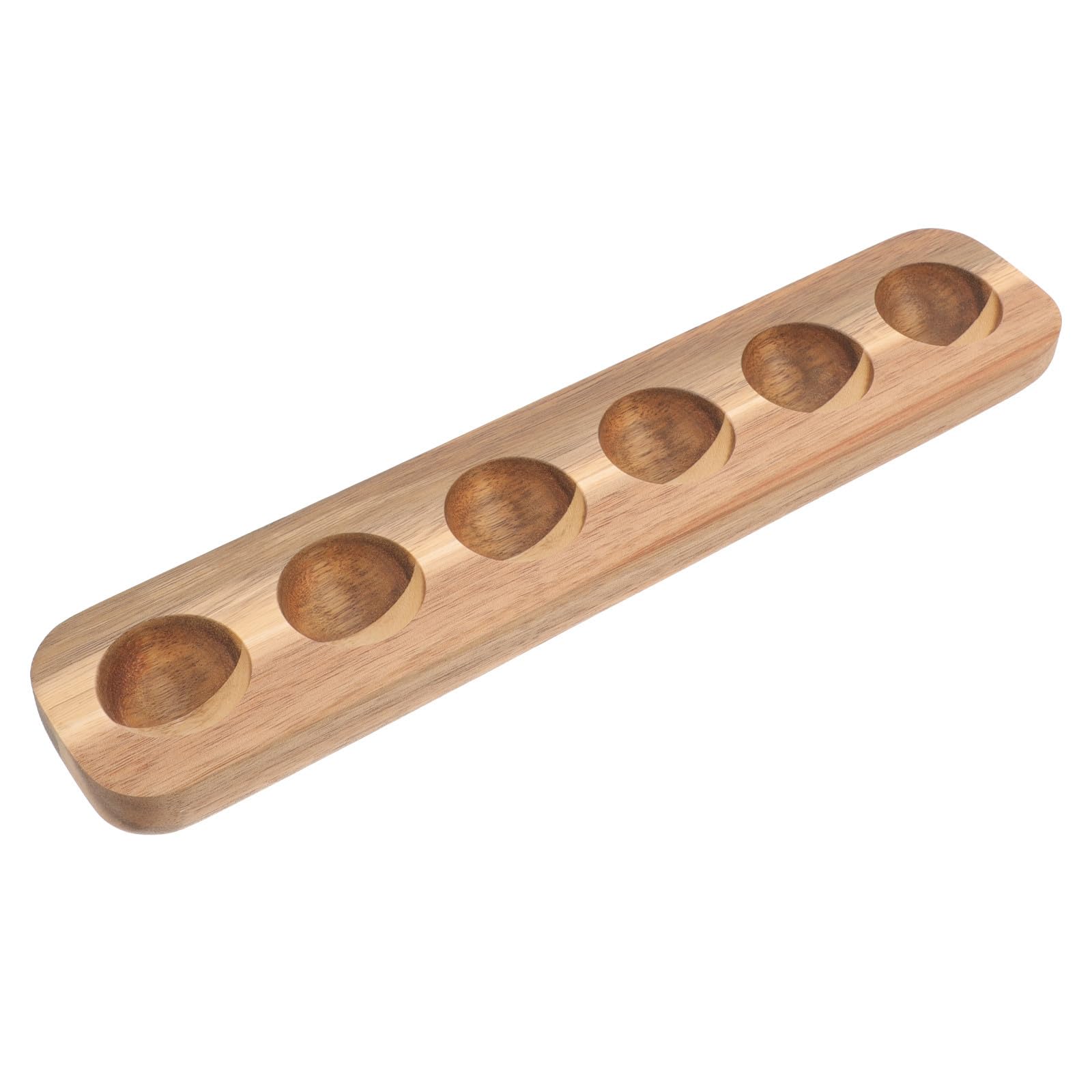 Bandeja de huevos de diseño elegante en madera resistente de 6 cavidades 8