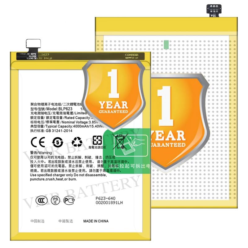 Image of Original BLP623 Battery Compatible for Oppo R9s Plus (CPH1611) | Oppo F3 Plus (CPH1613) - (4000mAh) - 1 Year Warranty K7