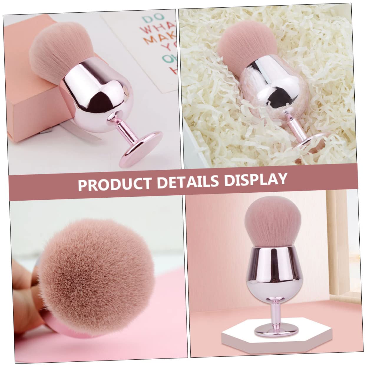 minkissy Makeup Blush Brush Fluffy Blush Brush Loose Powder Brush Blending Brush for Girls