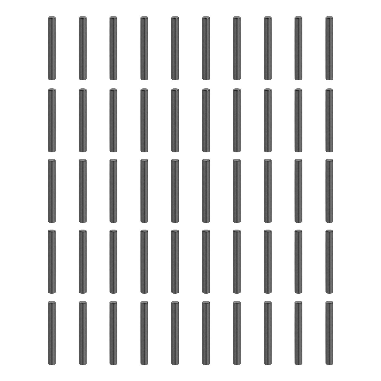 sourcing map 50Pcs 2.5mm x 18mm Dowel Pins, 304 Stainless Steel Cylindrical Shelf Support Pegs Chamfered End Pin Rod Fasten Elements Metal Shelf Pegs, Black