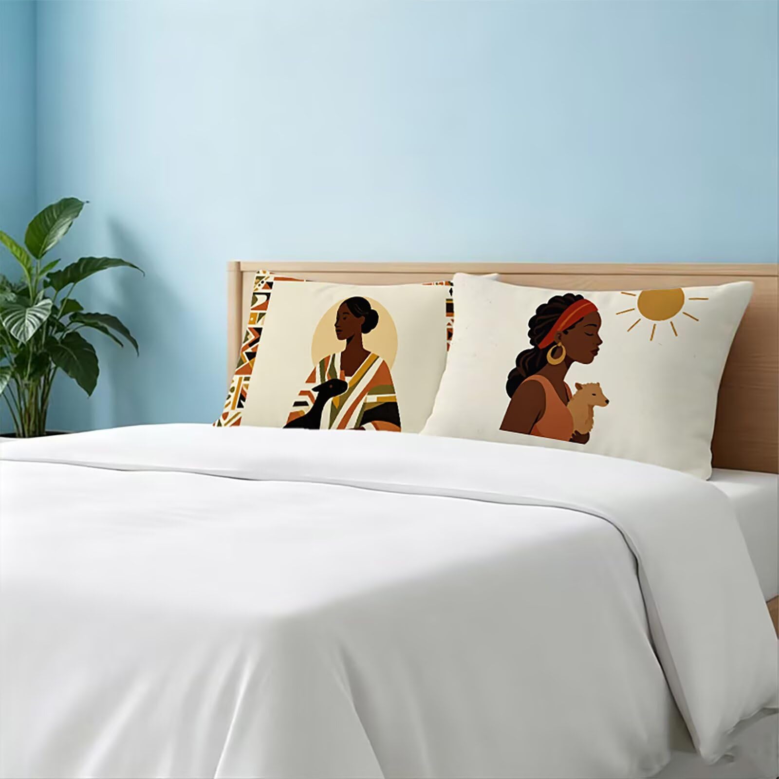 Federe Cuscini per Divano 60x80cm Federe Cuscino Letto Astratto THDZ-1041 | Federe Cuscini Reticolo Stampa Fronte-Retro Cerniera Invisibile per Divano Letto Moderno Decorazioni Casa Regalo Donna