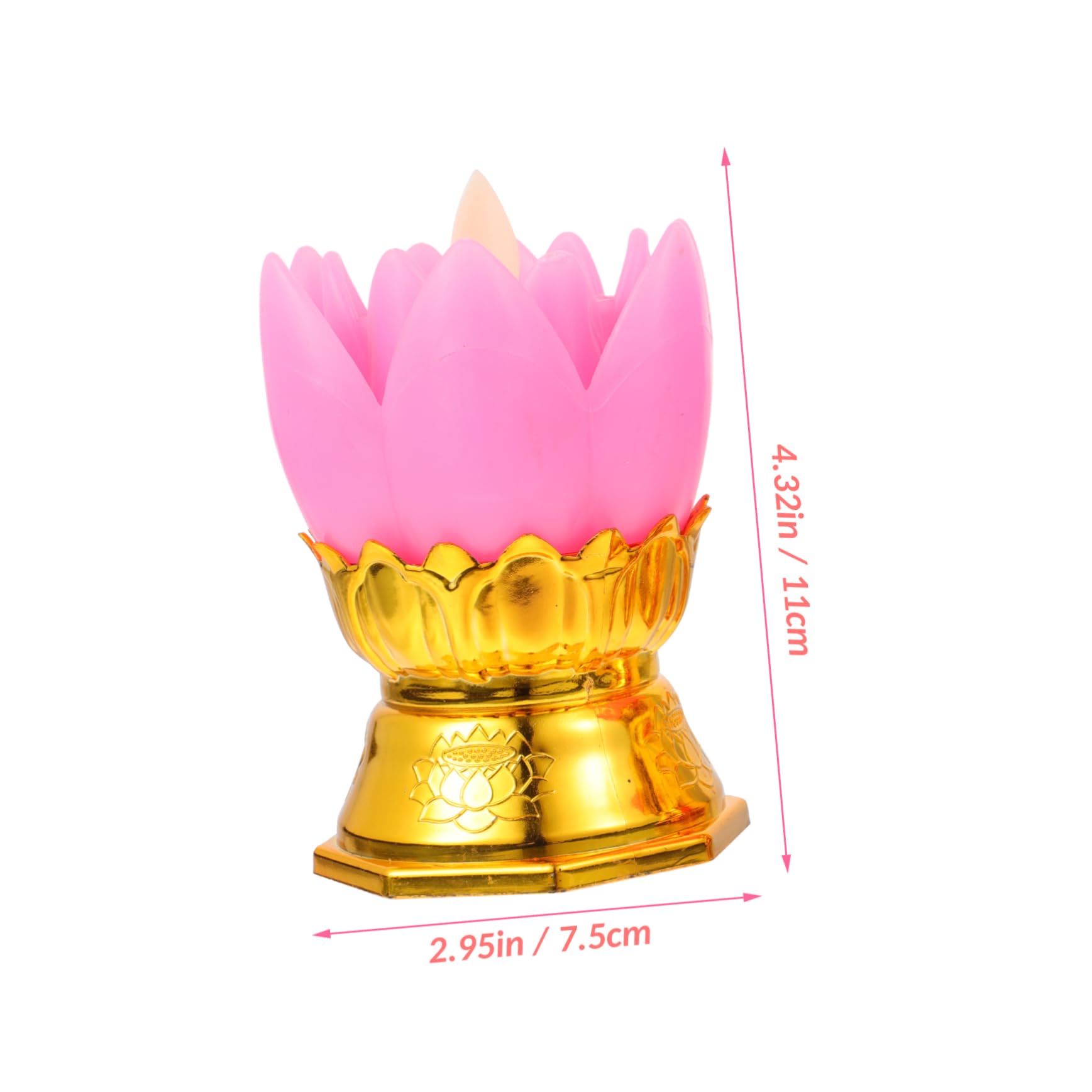 MAGICLULU 2Pcs Decorative LED Lotus Shape Light Creative Lamp for Home Temple Decoration Electronic Lotus Light Ornament Present for Friends