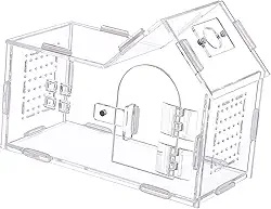Baoblaze Caixa de alimentação para répteis, recipiente para incubação portátil com orifícios de ventilação, gaiola para habitat de animais, para perereca