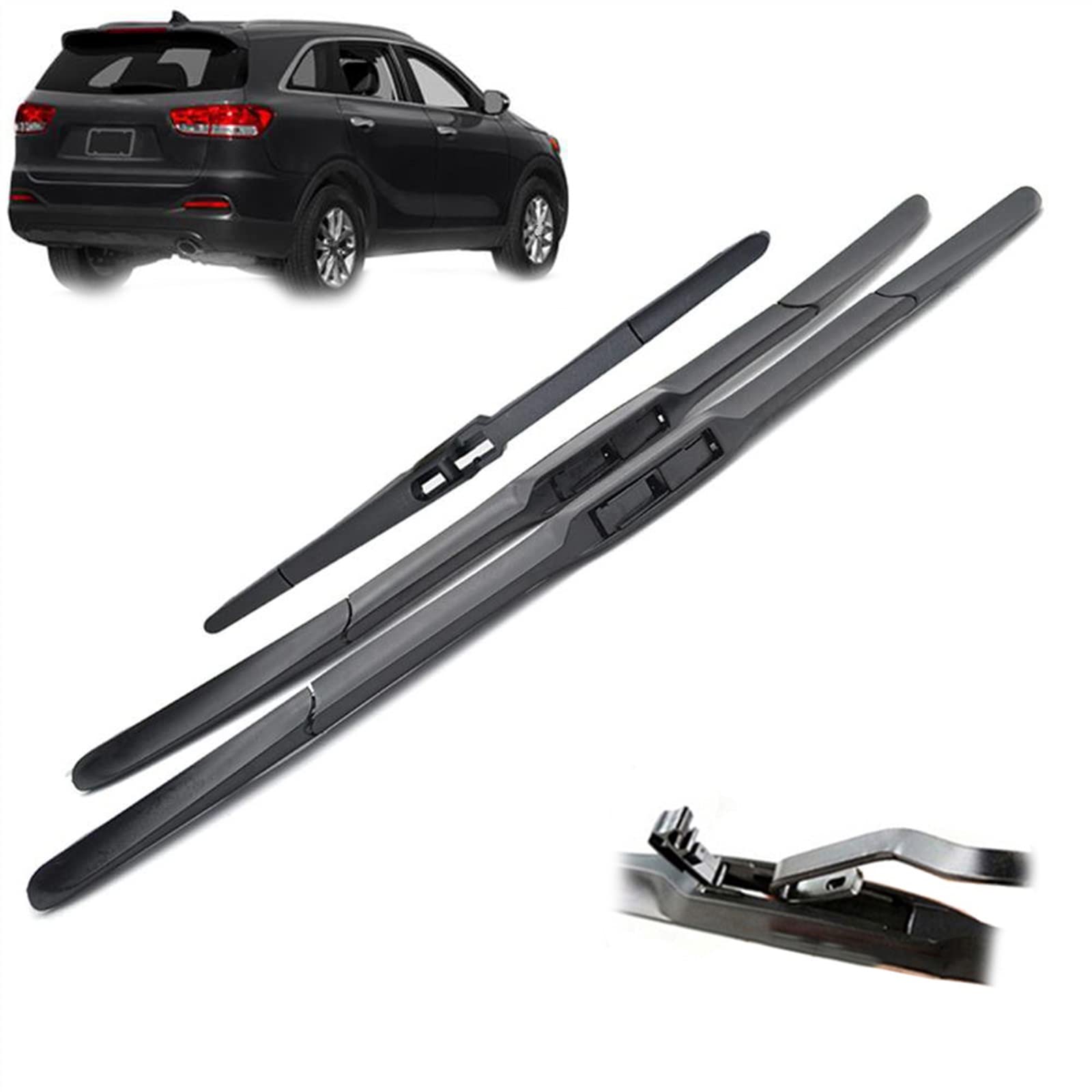 Tergicristallo Anteriore E Posteriore Tergicristallo Spazzole Set per Kia per Sorento MK3 2015 2016 2017 2018 2019 2020 2021 Parabrezza Finestra 26 "+16" + 11"