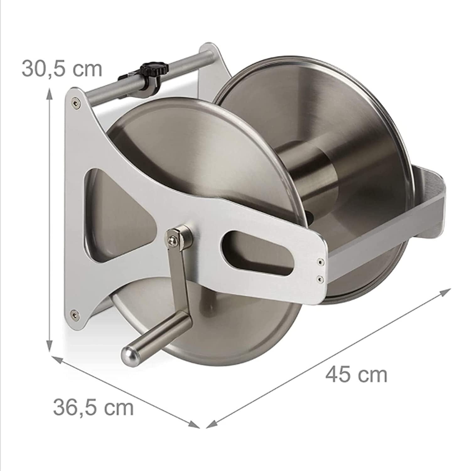 Avvolgitubo Portatile in Metallo, Porta Tubi da Esterno, avvolgitubo da Parete Resistente per Giardinaggio, irrigazione di Fiori, avvolgitubo