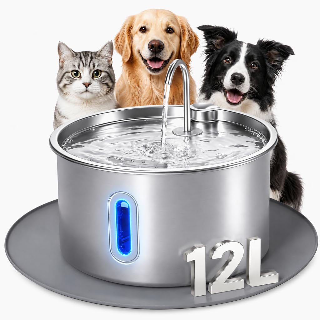Fontana di acqua del cane dell'acciaio inossidabile 12L con la