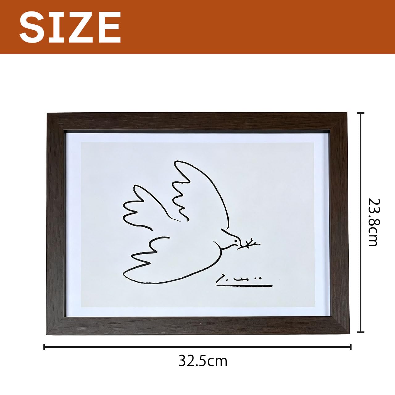 手描き 絵画 母子と鳩 アート Amazon.co.jp: HAMILO ピカソ 鳩 絵画アートフレーム 額付き 木製枠