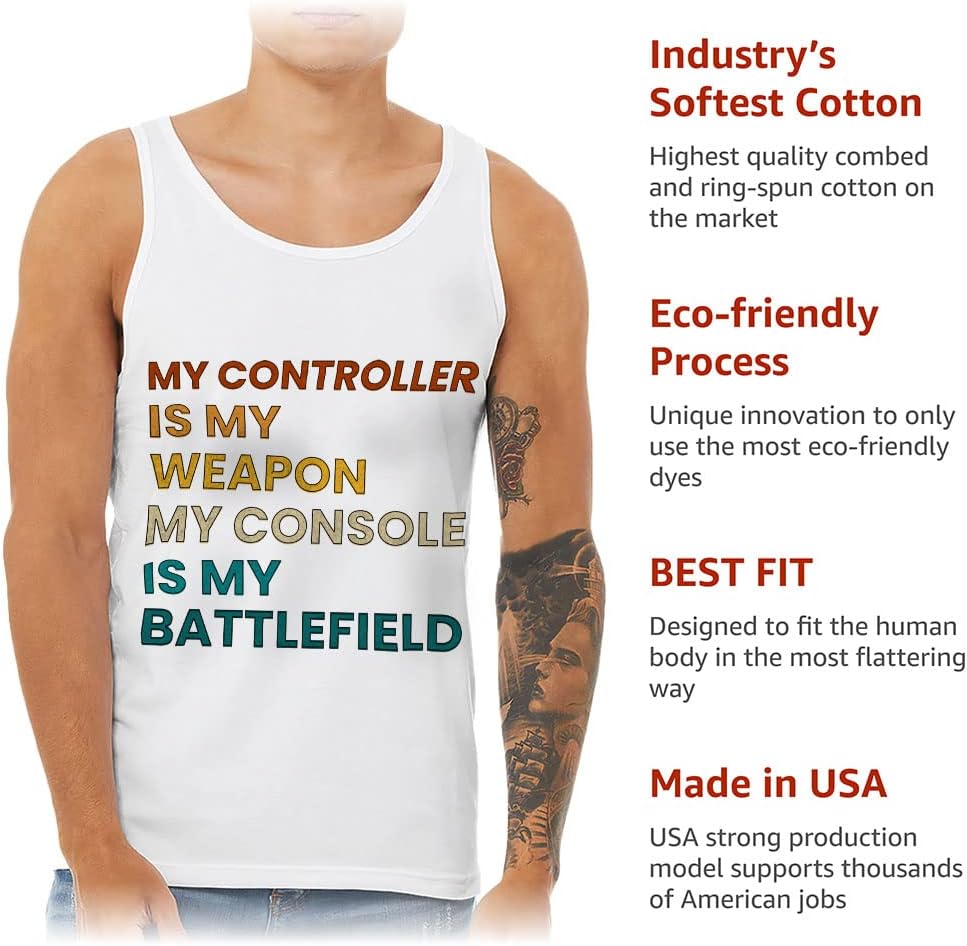 Gamer Quote Tank - Trendy Workout Tank - Printed Jersey Tank