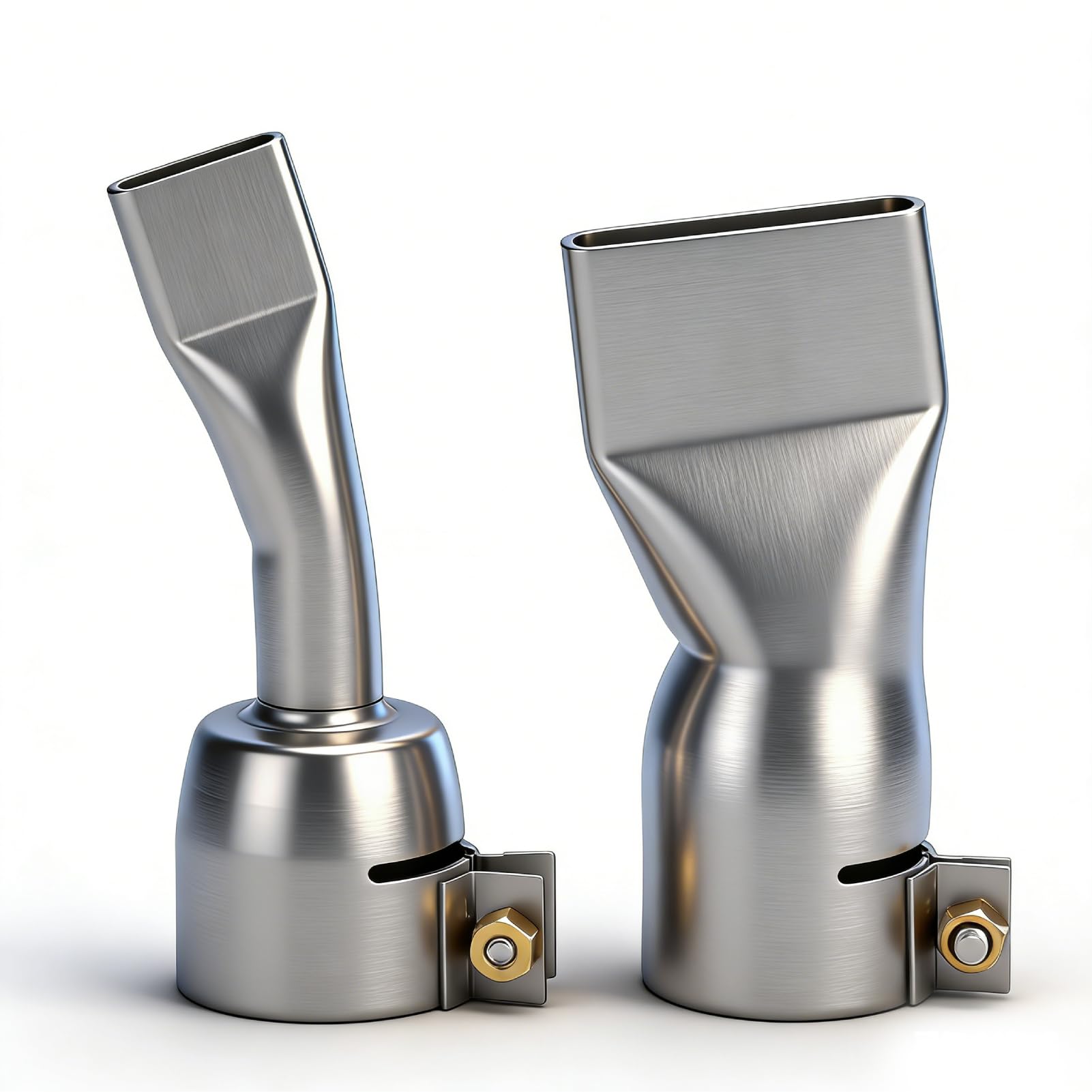 Welding Gun Nozzle 2Pcs Flat Welder Tip Heat Gun Nozzles Stainless Steel Hot Air Gun Nozzle 20mm Small