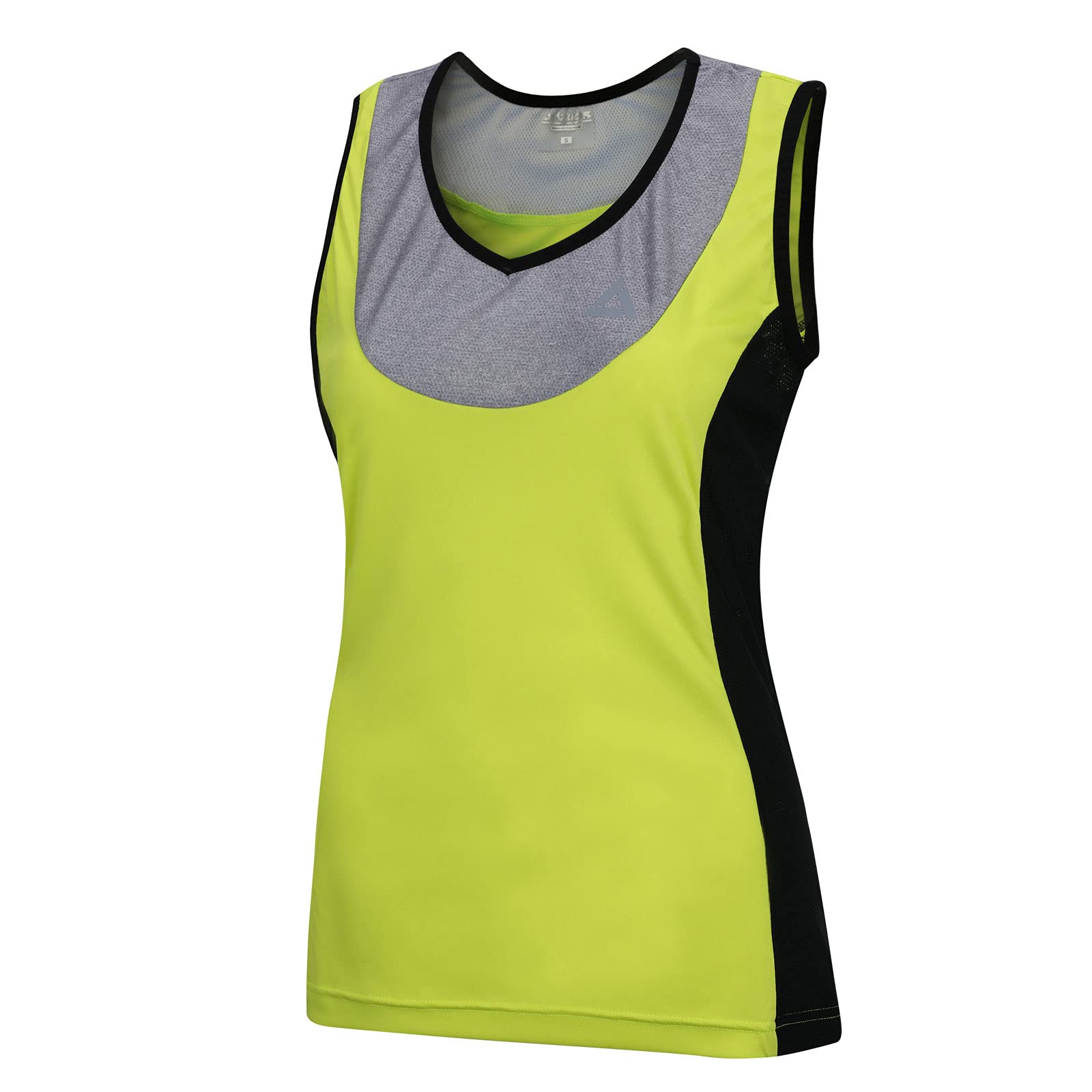 AIRTRACKS Damen Funktions Fahrradtrikot Ärmellos Comfort Line-Radtrikot-Jersey-Atmungsaktiv-Schnelltrocknend-Reflektoren Camiseta de Ciclismo para Mujer