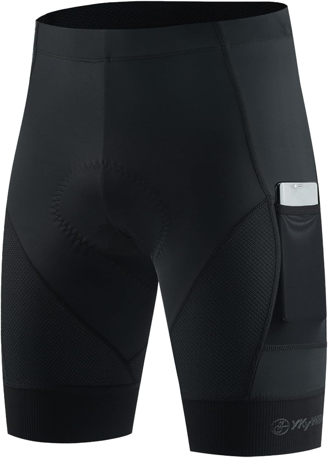 YKYWBIKE Cycling Shorts Men with Pockets,4D Padded Bike Shorts for Men,Biker Short UPF 50+ MTB Bicycle Road Biking Short